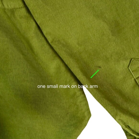 J. Jill Green Corduroy Shirt Jacket Size L Utility Peplum Coastal Pea Green - Picture 8 of 8